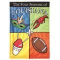 Recinto 29 x 42 in. Double Applique Louisiana Four Seasons Polyester Garden Flag - Large RE3458023